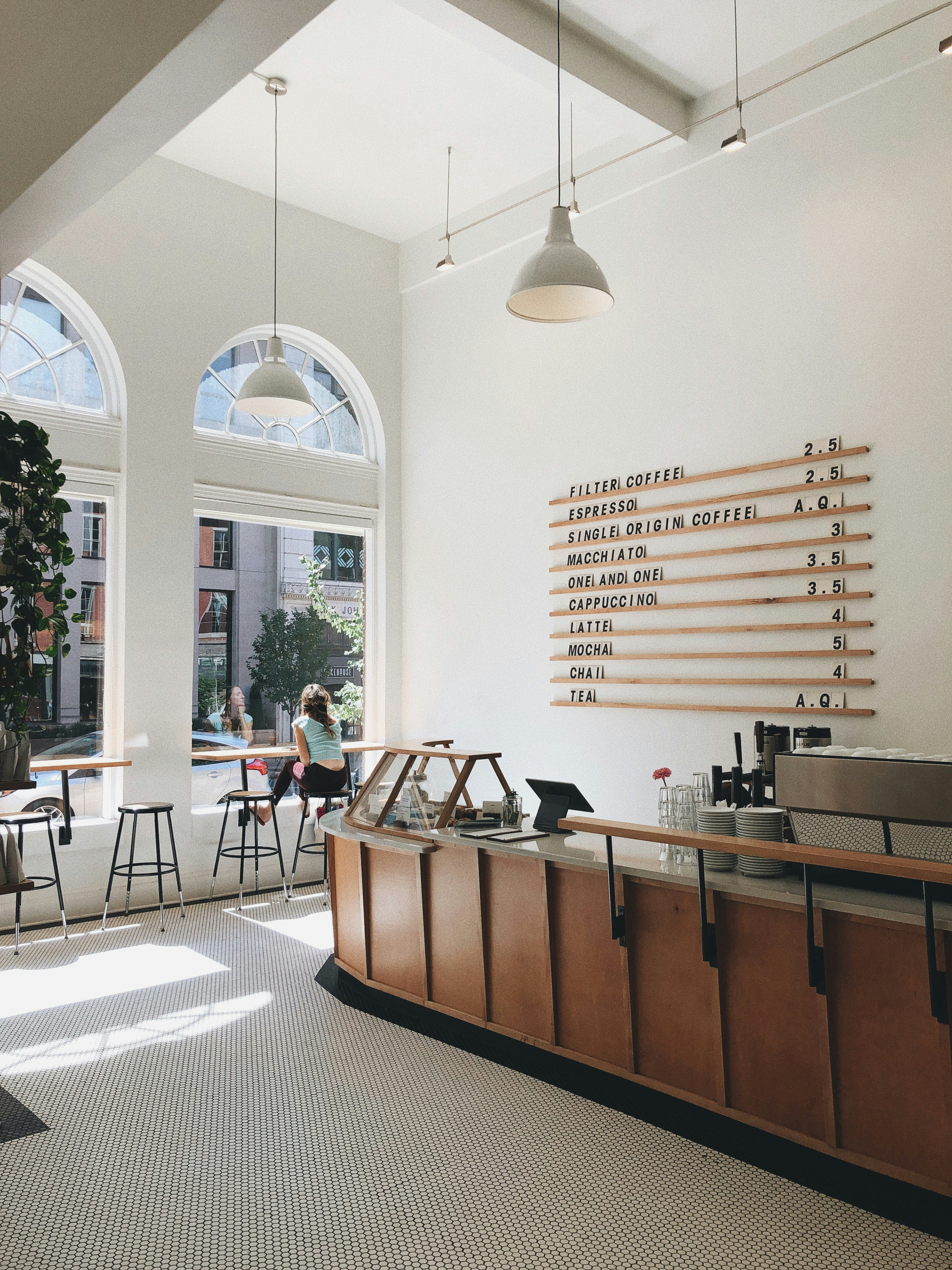 Fresh coffee being poured at Fourgrounds coffee shop in Plymouth, Michigan